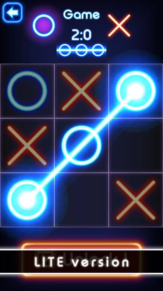 Tic Tac Toe glow - Puzzle Game | Indus Appstore | Screenshot