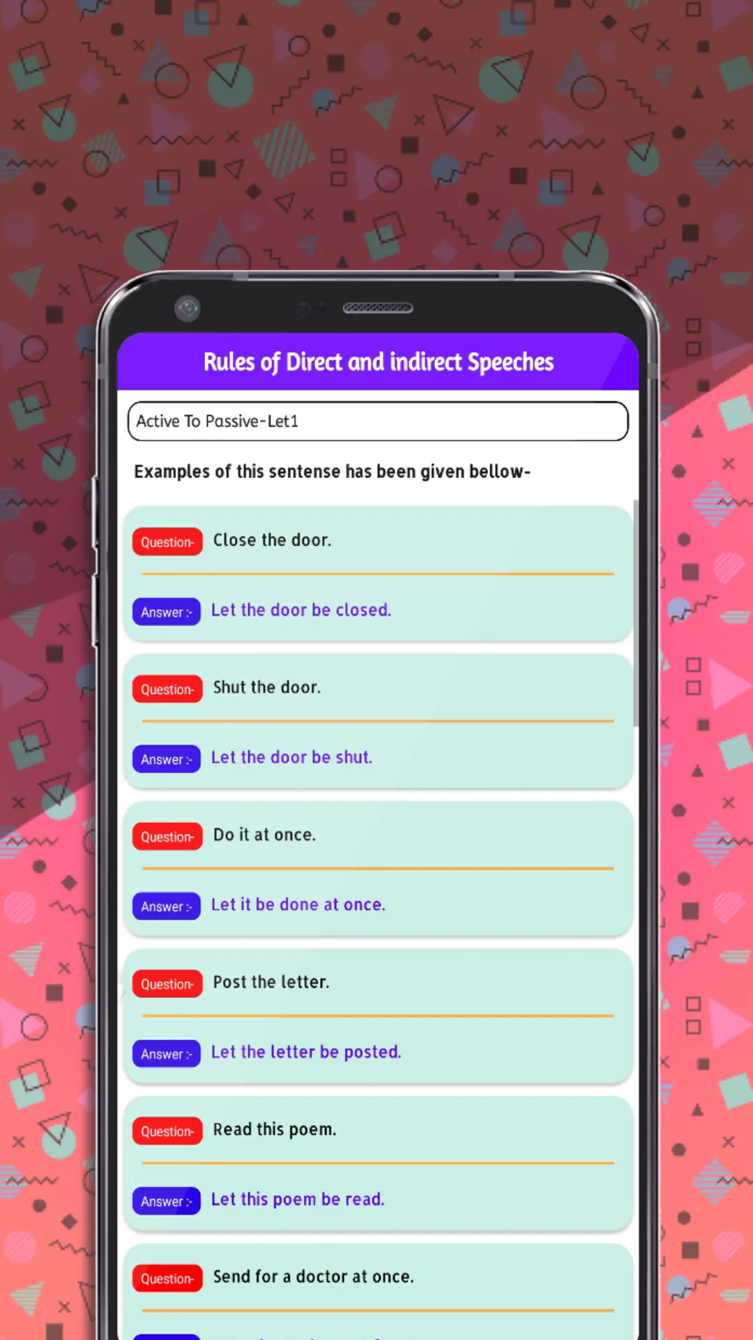 Active Voice To Passive Voice | Indus Appstore | Screenshot