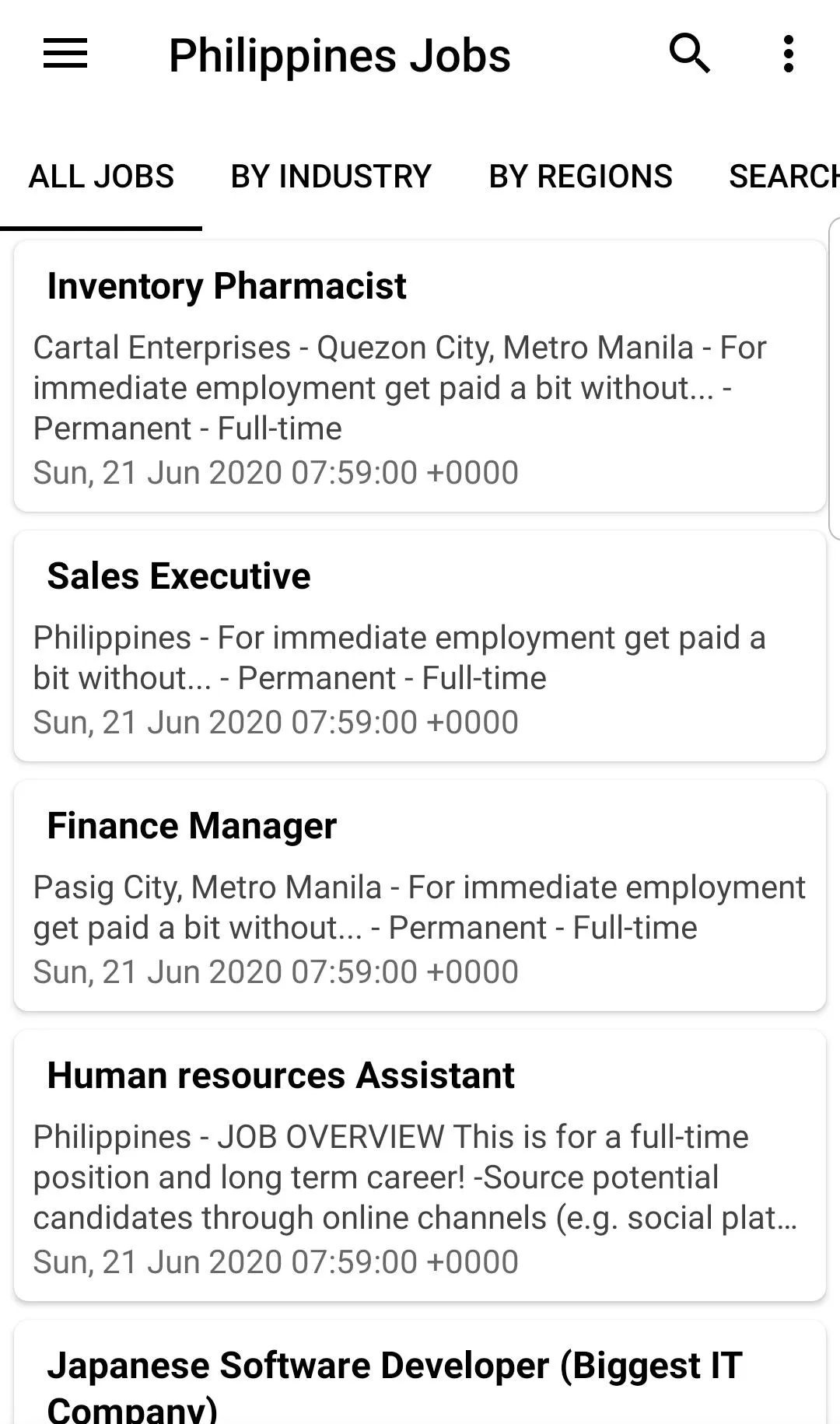 Philippines Jobs | Indus Appstore | Screenshot