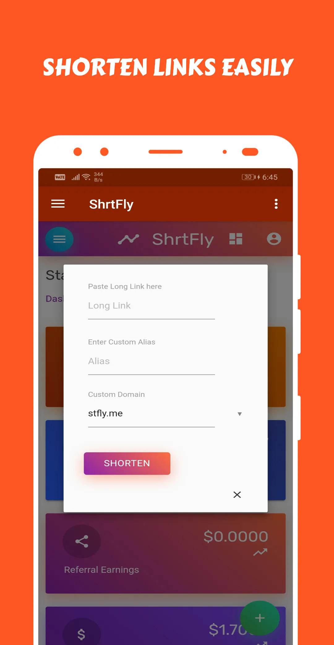 ShrtFly - URL Shortener | Indus Appstore | Screenshot