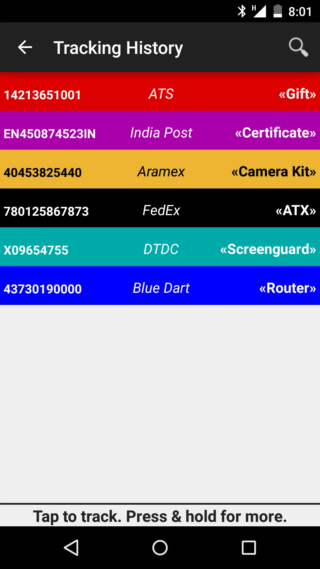Courier Tracker Multi | Indus Appstore | Screenshot