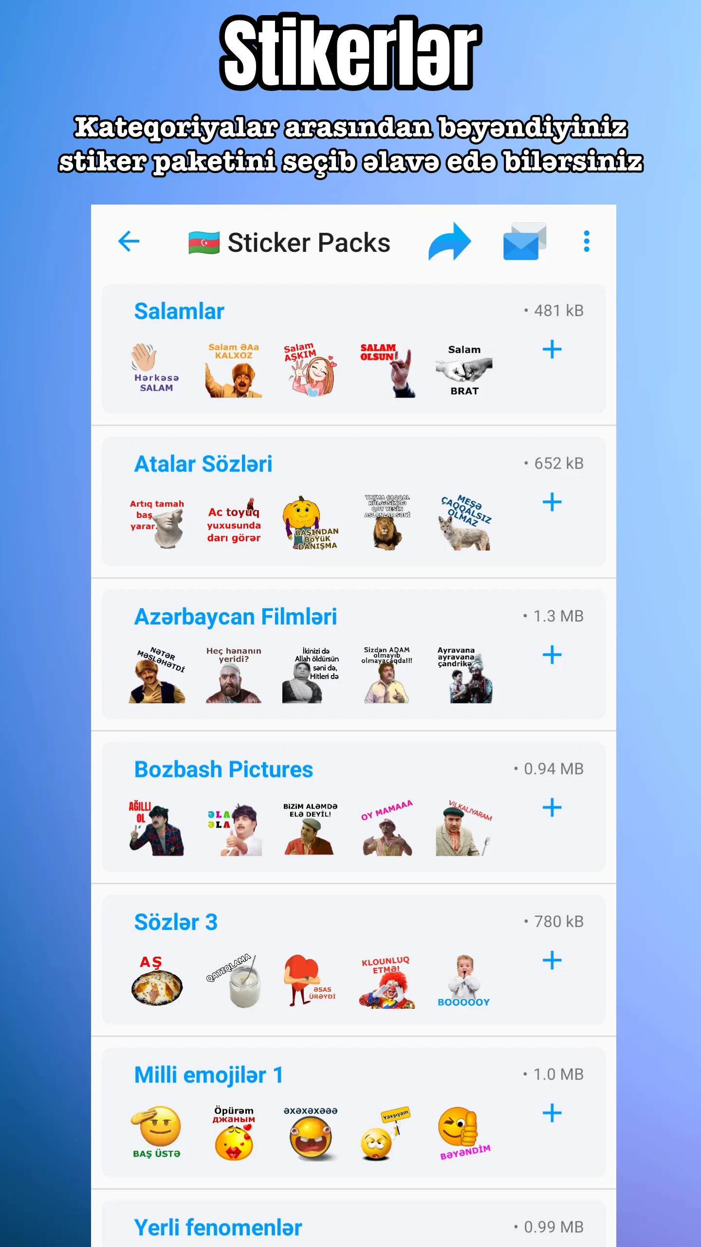 Azerbaijan Stickers | Indus Appstore | Screenshot