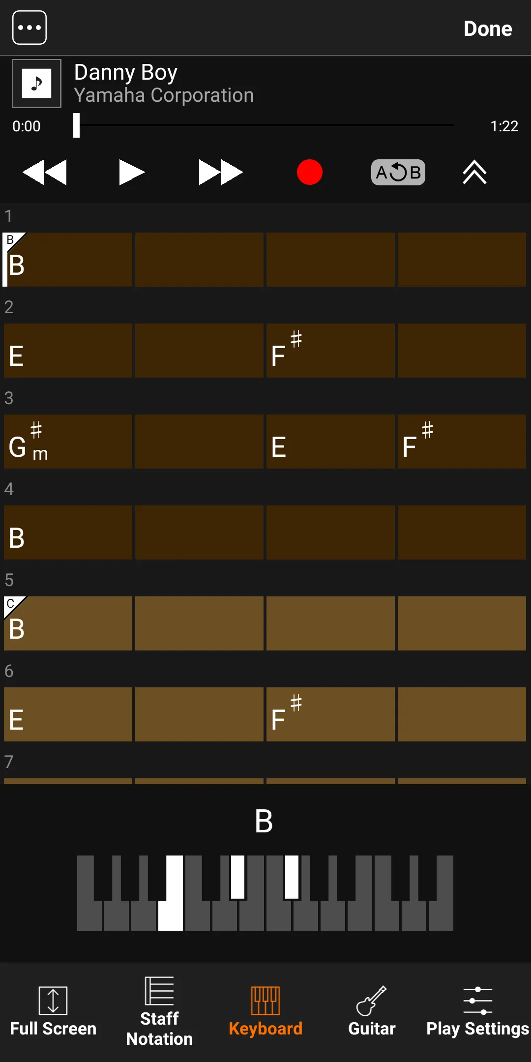 Chord Tracker | Indus Appstore | Screenshot