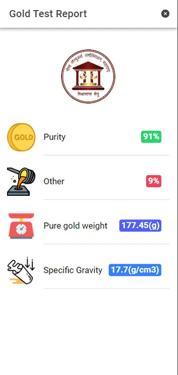 Gold Density Test | Indus Appstore | Screenshot