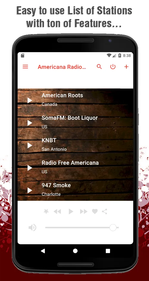 Americana Radio Stations 2.0 | Indus Appstore | Screenshot