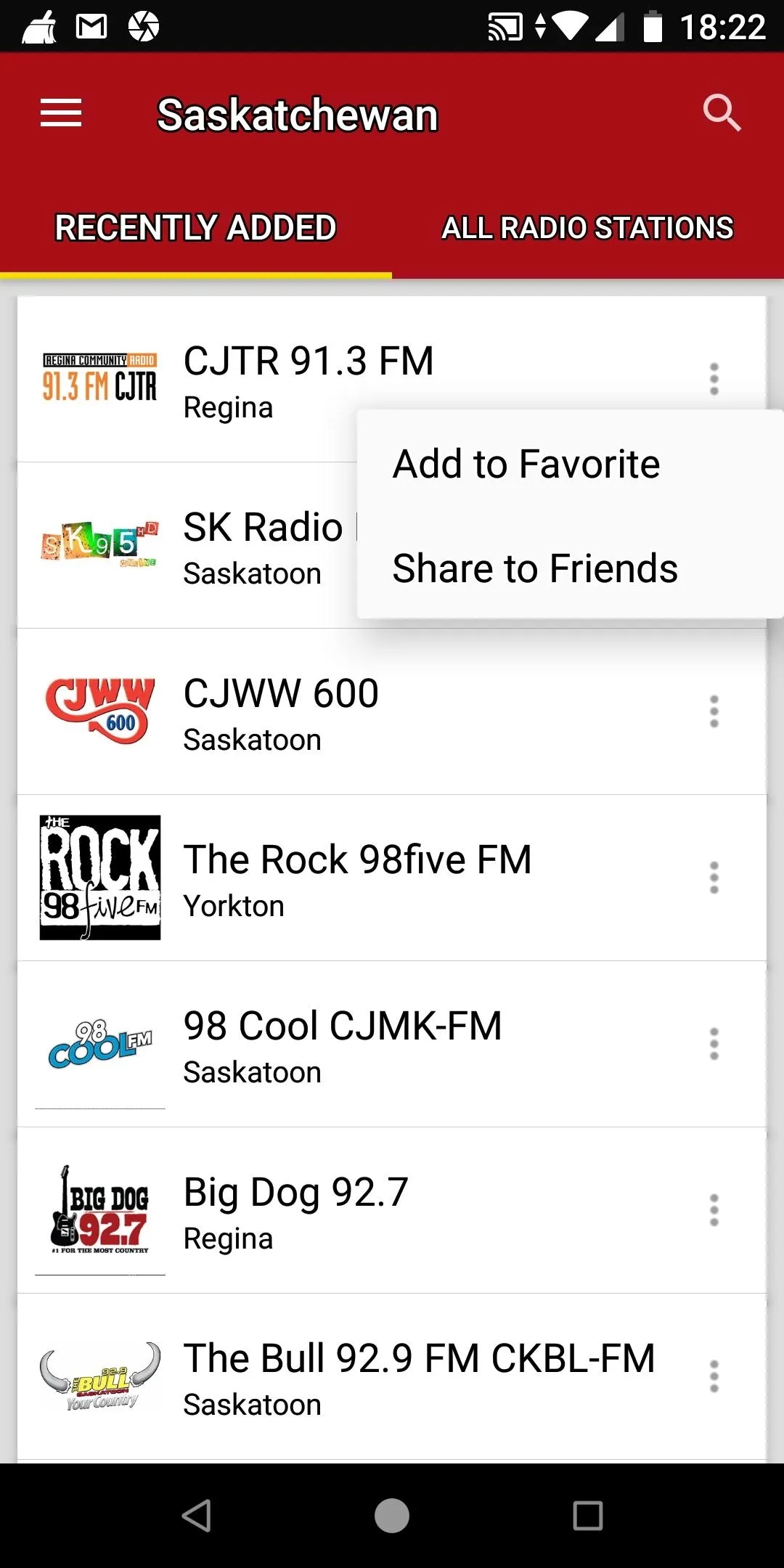 Saskatchewan Radio Stations | Indus Appstore | Screenshot