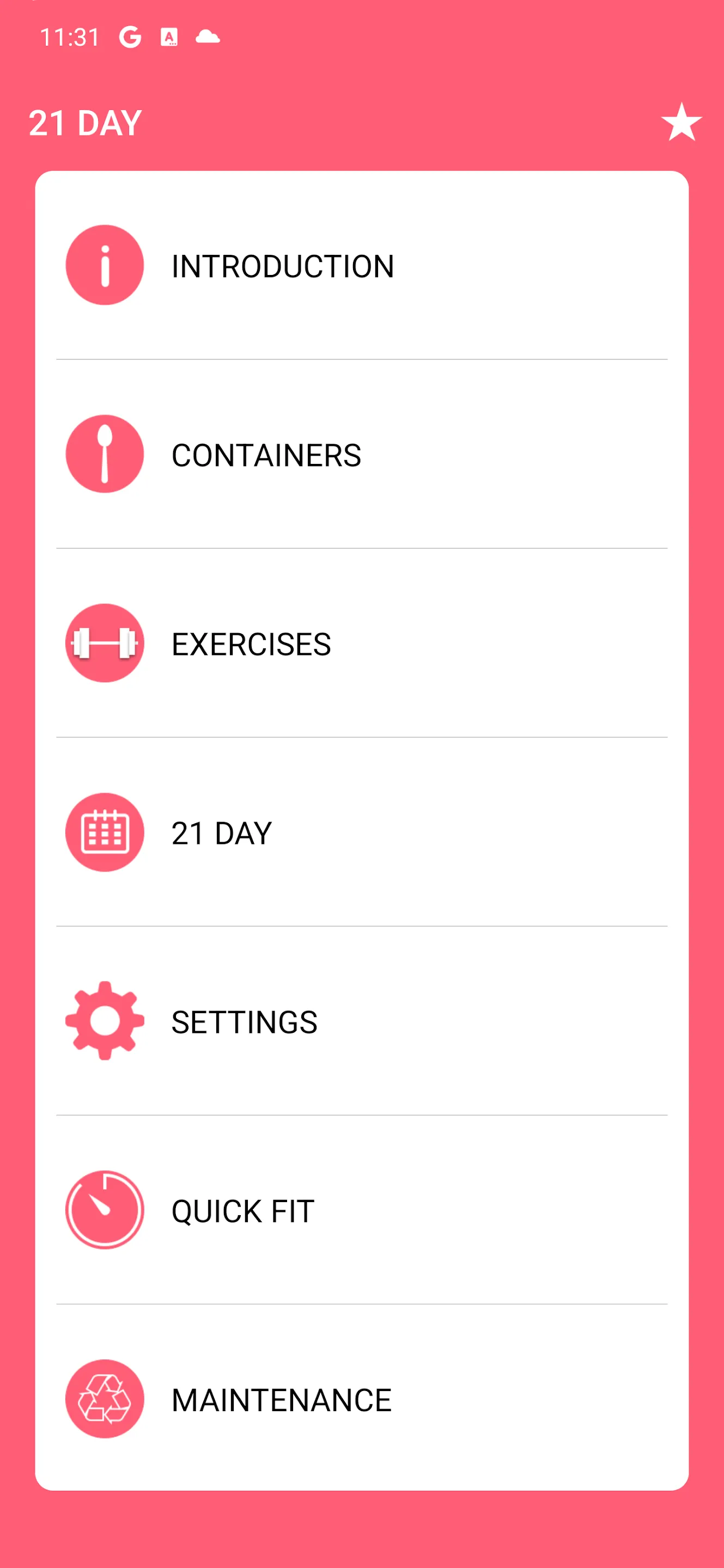 21 Day Container Tracker Fit | Indus Appstore | Screenshot