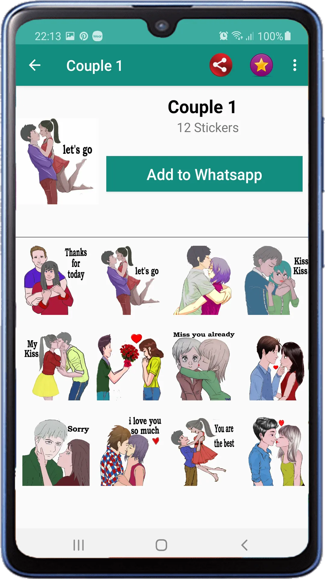 Love Stickers For Whatsapp | Indus Appstore | Screenshot