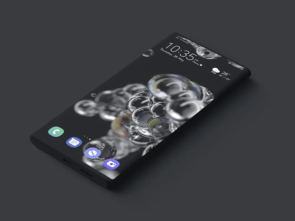 S20 One-UI Dark Live Wallpaper | Indus Appstore | Screenshot