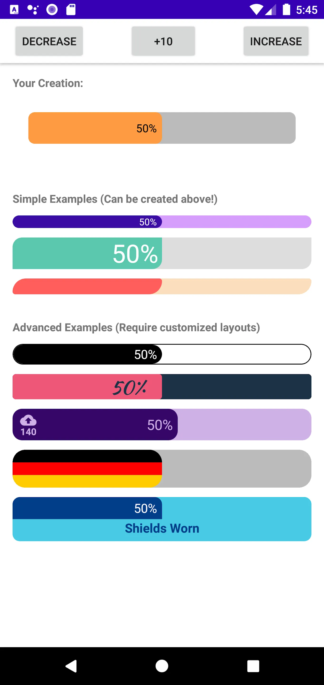 RoundedProgressBar Demo | Indus Appstore | Screenshot