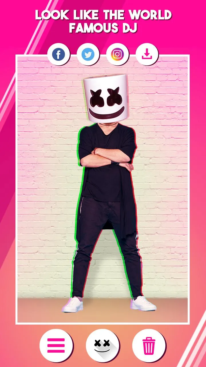 Marshmello Mask Photo Editor | Indus Appstore | Screenshot