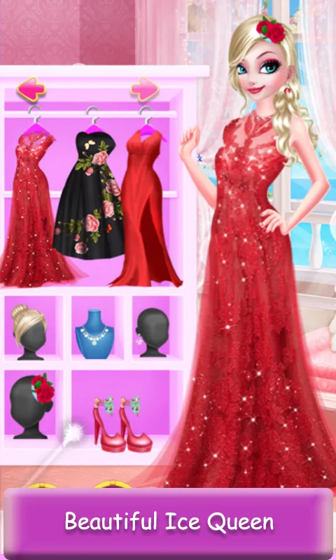 Sisters Red Dressup Makeup | Indus Appstore | Screenshot