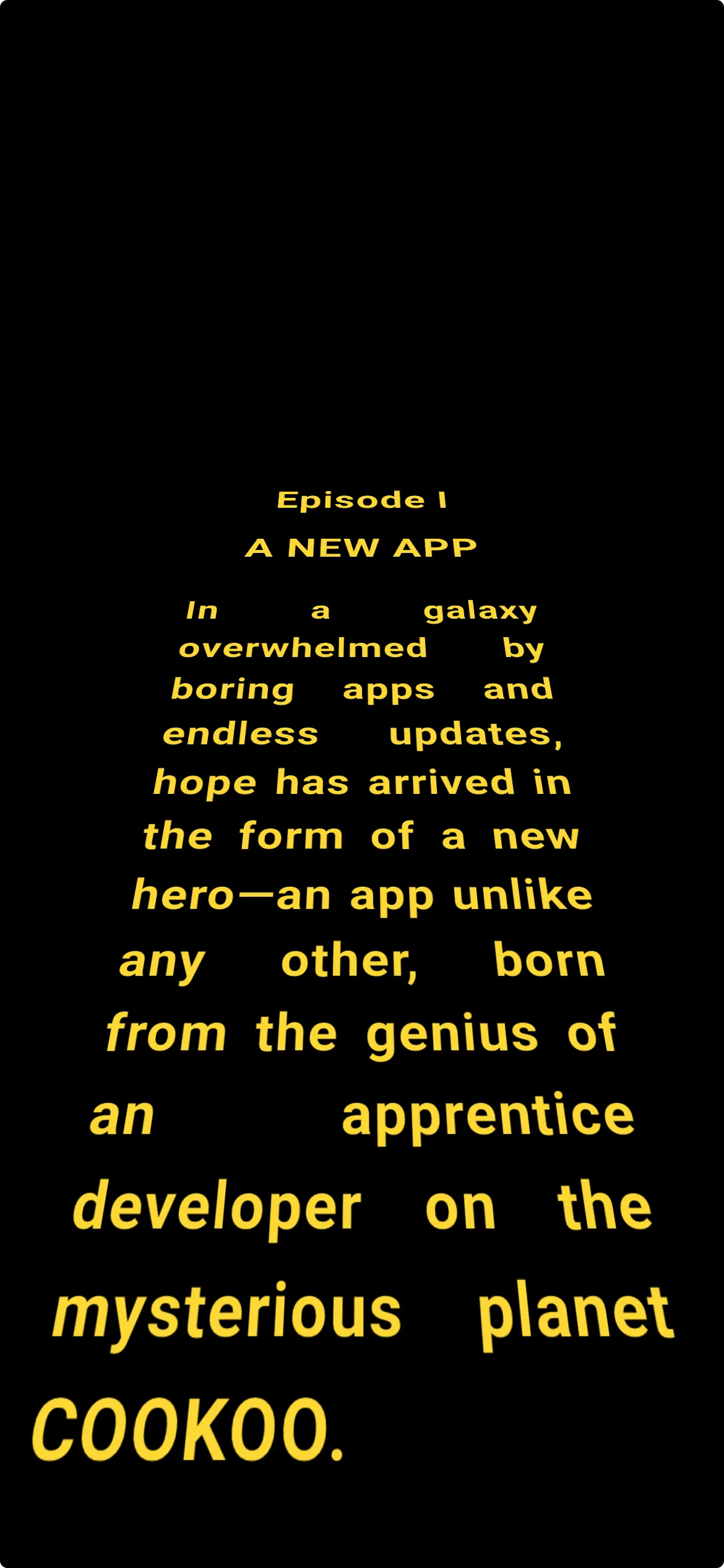 Text Crawl - Opening Crawl | Indus Appstore | Screenshot