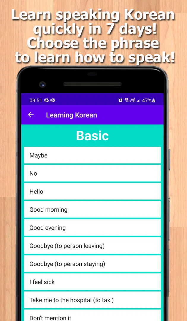 Learn Korean Phrasebook | Indus Appstore | Screenshot