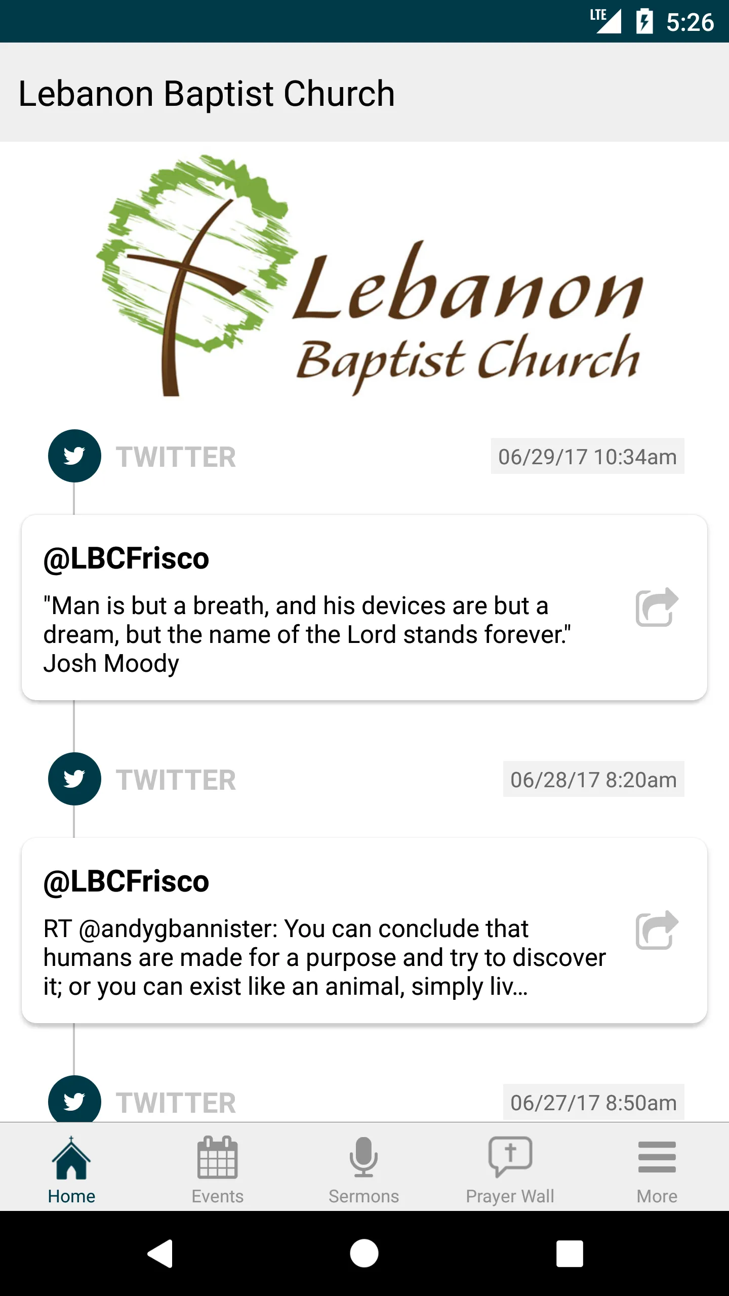 Lebanon Baptist Church | Indus Appstore | Screenshot