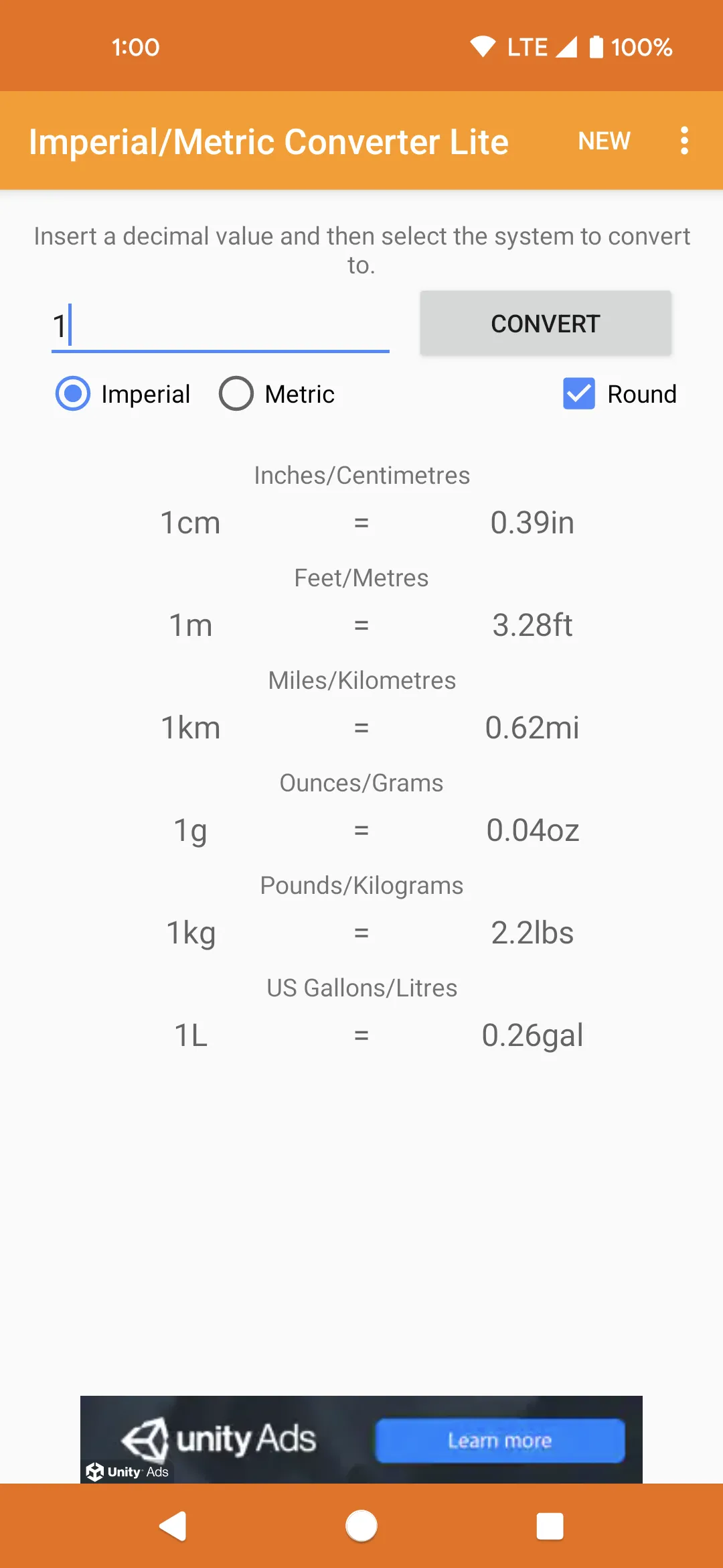 Imperial Metric Converter Lite | Indus Appstore | Screenshot