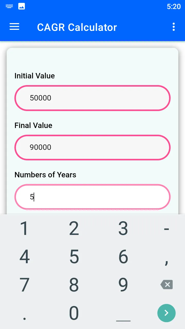 CAGR Calculator | Indus Appstore | Screenshot