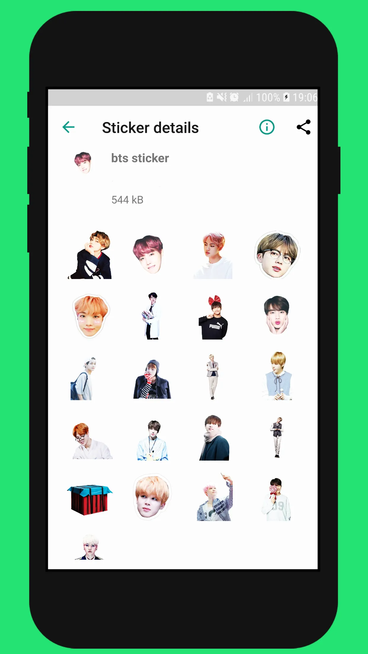 WAStickers -BTS kpop Stickers | Indus Appstore | Screenshot