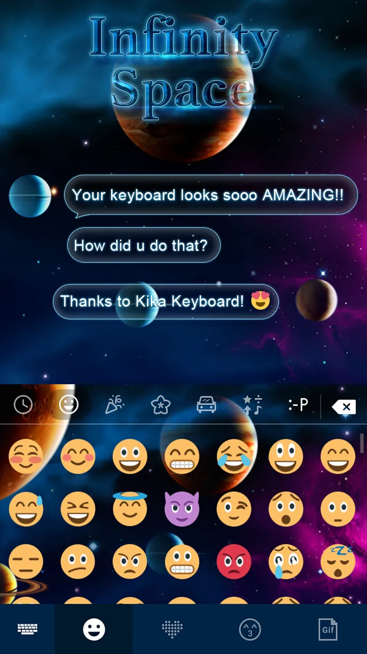 Infinity Space Keyboard Theme | Indus Appstore | Screenshot