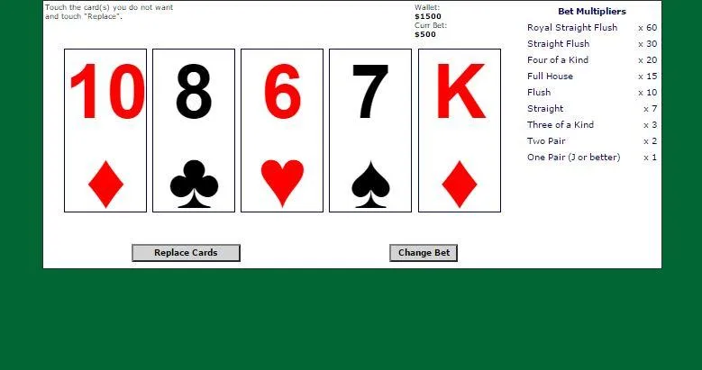 5 Card Draw Poker Solitaire | Indus Appstore | Screenshot