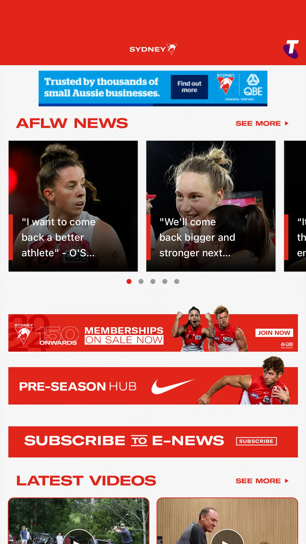 Sydney Swans Official App | Indus Appstore | Screenshot