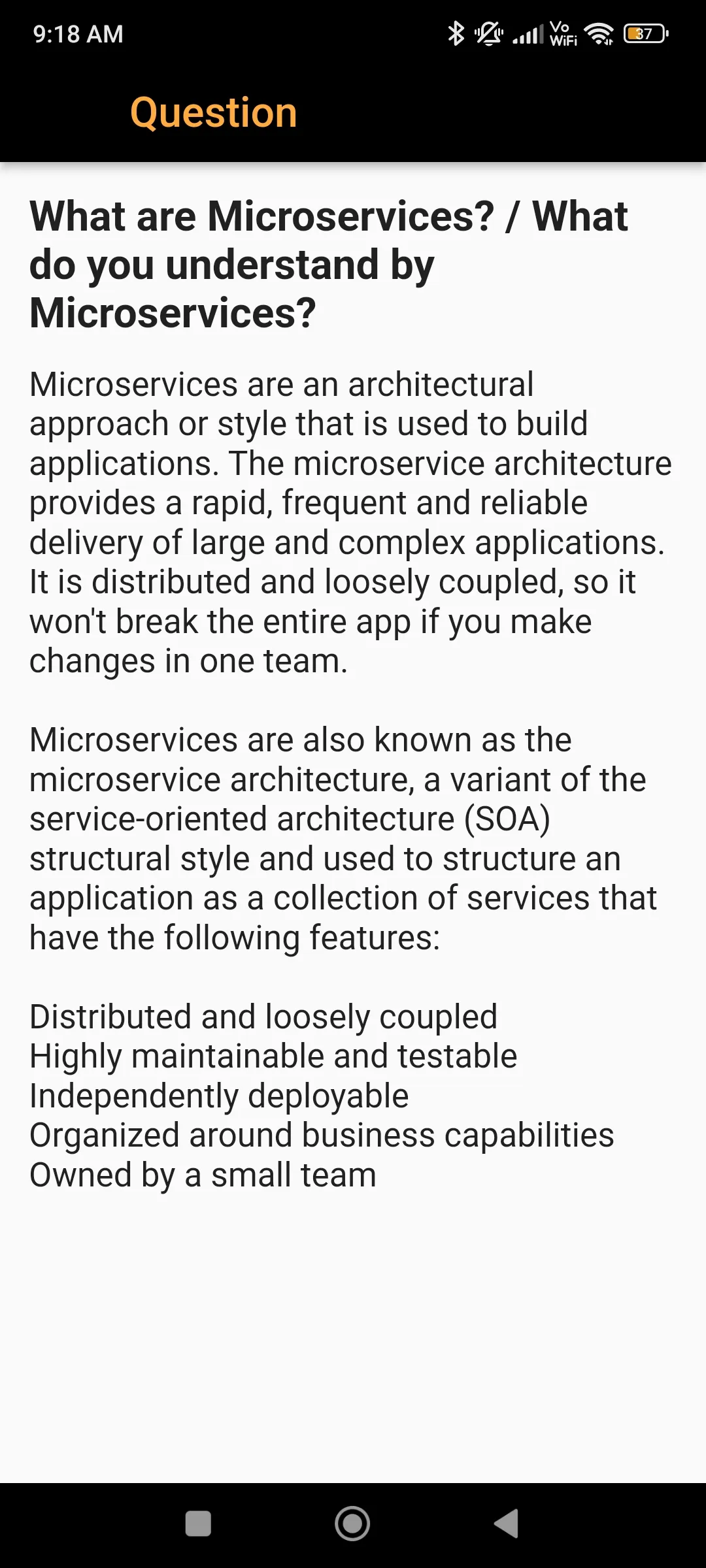 Microservice InterviewQuestion | Indus Appstore | Screenshot