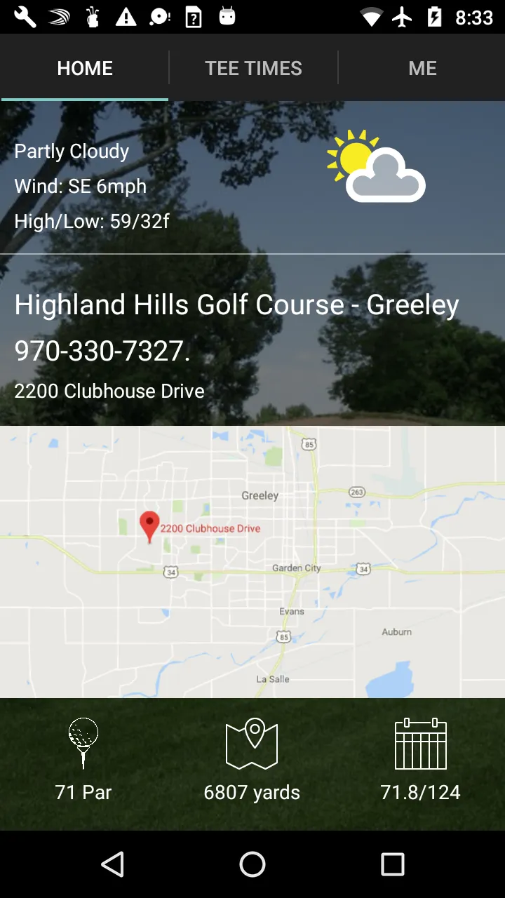 Highland Hills Tee Times | Indus Appstore | Screenshot