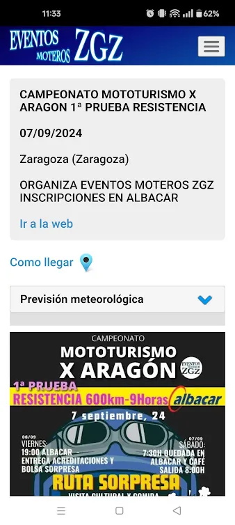 Eventos Moteros Zgz | Indus Appstore | Screenshot