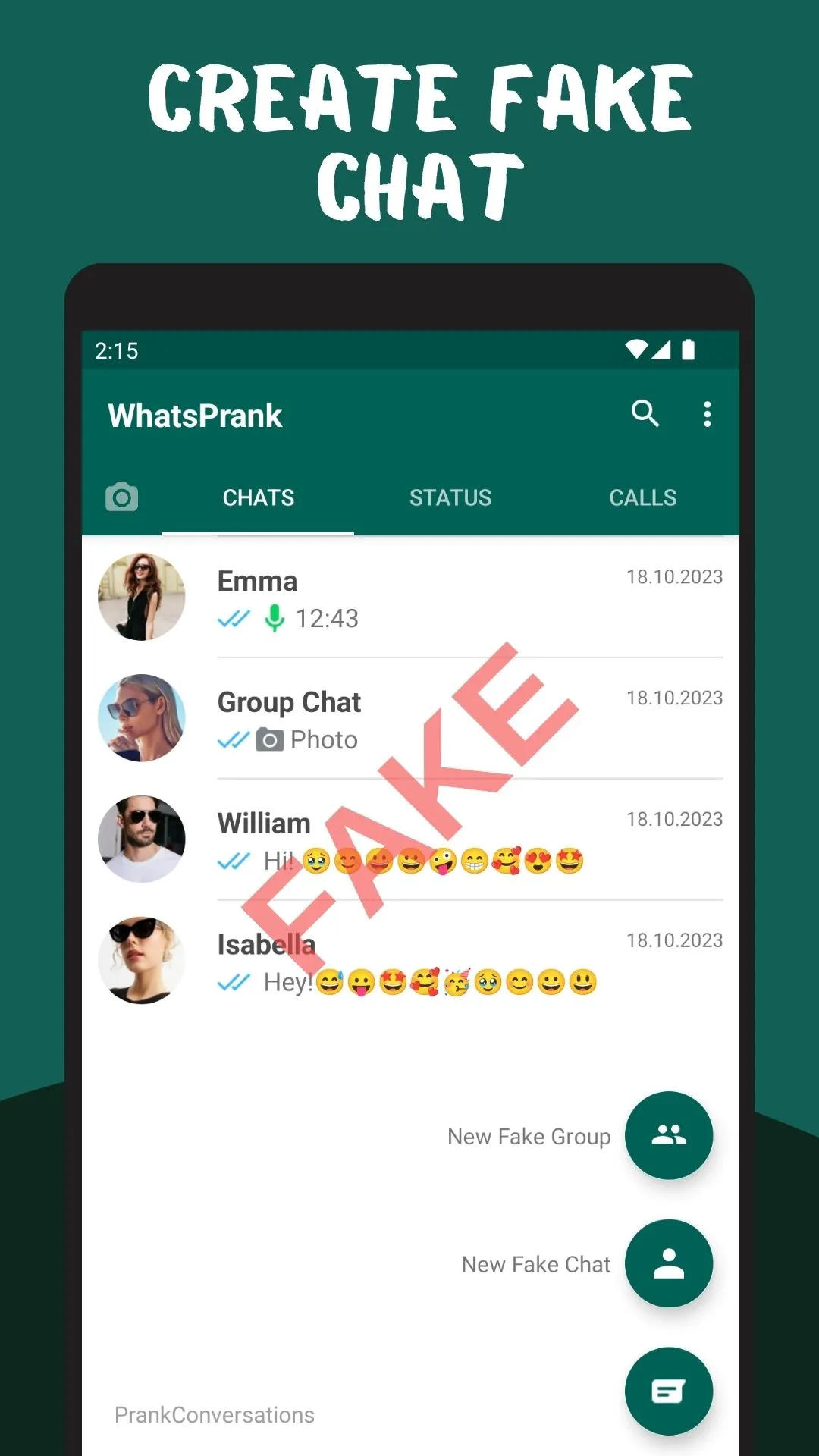 Fake Chat Maker ChatsPrank | Indus Appstore | Screenshot