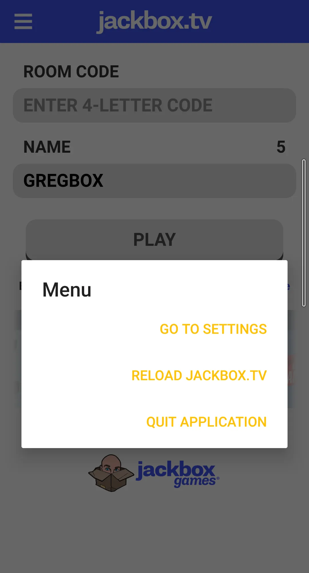 gregbox - jackbox player | Indus Appstore | Screenshot