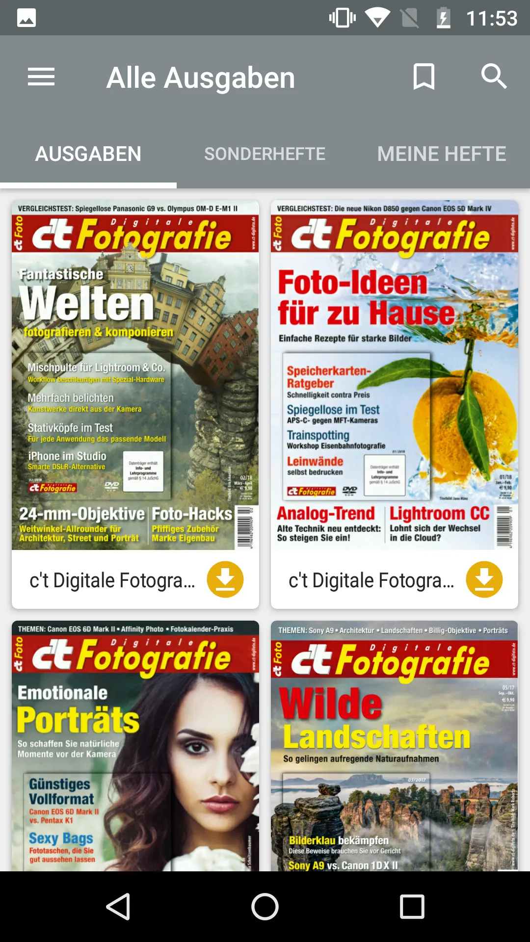 c't Fotografie | Indus Appstore | Screenshot