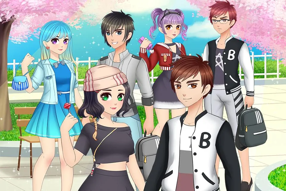 Anime High School Couple | Indus Appstore | Screenshot