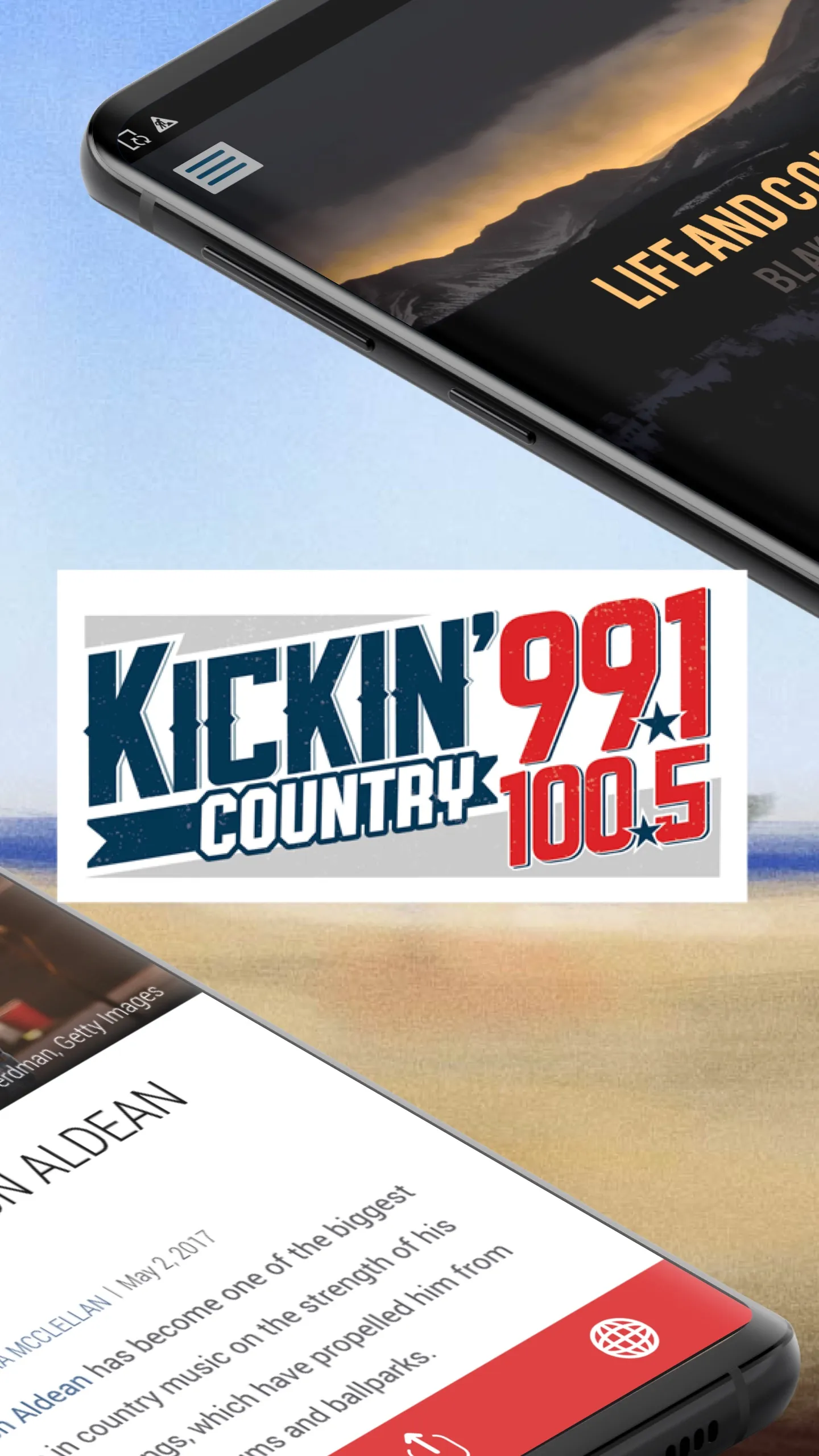 Kickin' Country 99.1/100.5 | Indus Appstore | Screenshot