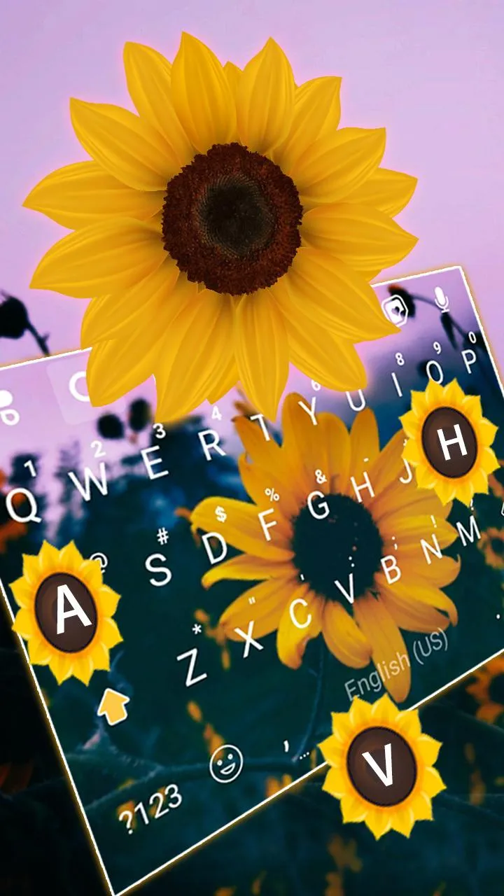 Sunflower Keyboard Theme | Indus Appstore | Screenshot