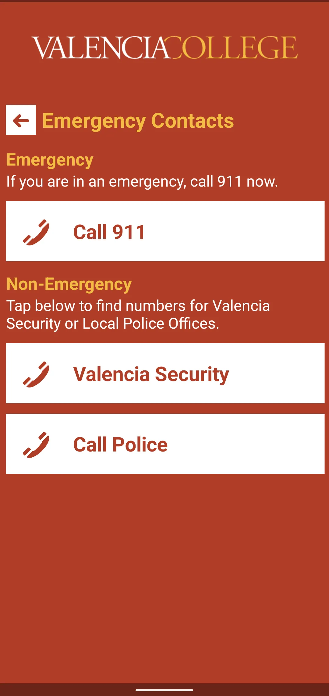 Valencia College Safety | Indus Appstore | Screenshot