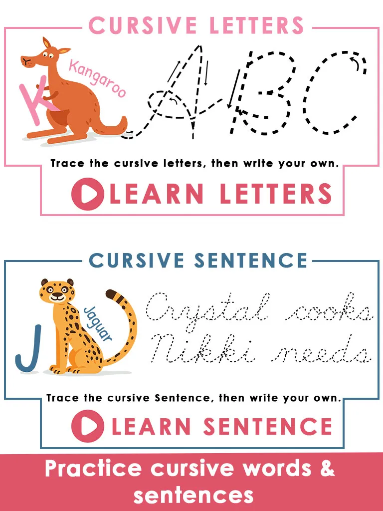 Learn Cursive Writing for Kids | Indus Appstore | Screenshot