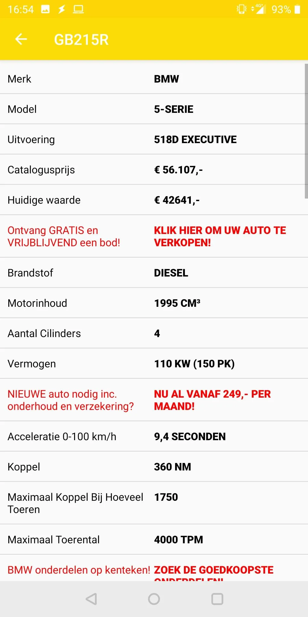 Kenteken Opzoeken RDW Info | Indus Appstore | Screenshot