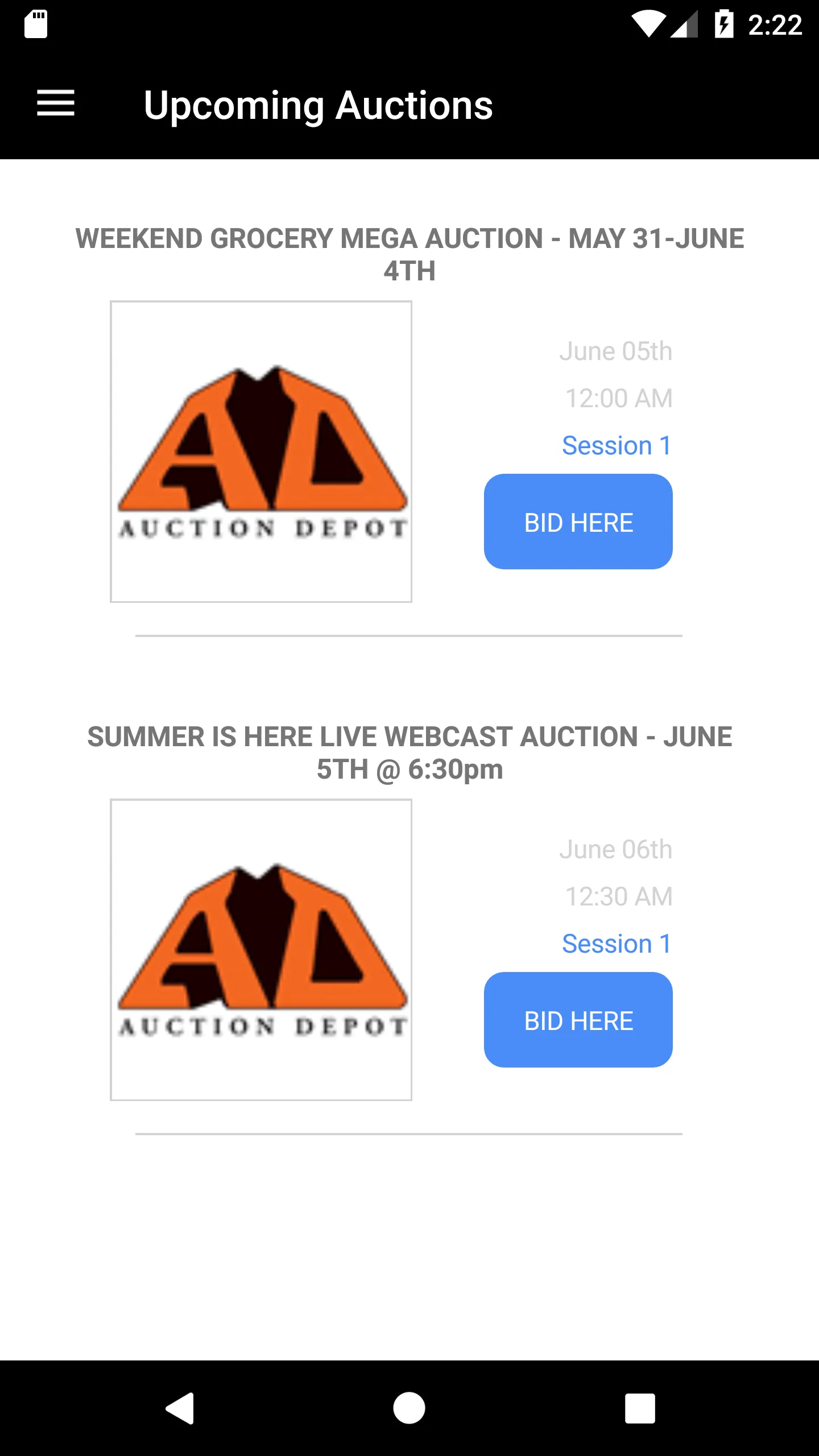 AD Auction Depot Inc. | Indus Appstore | Screenshot