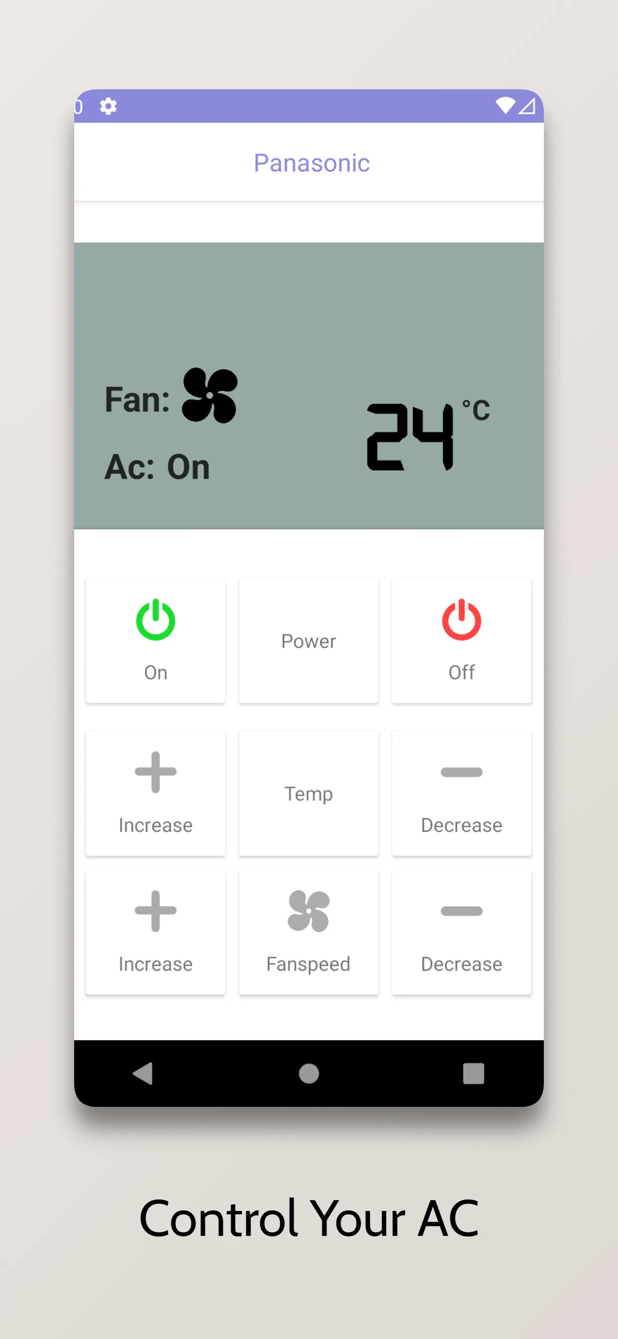 Remote For Panasonic AC | Indus Appstore | Screenshot