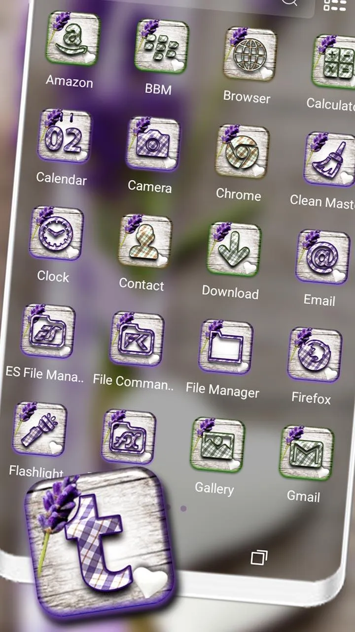 Lavender Heart Launcher Theme | Indus Appstore | Screenshot