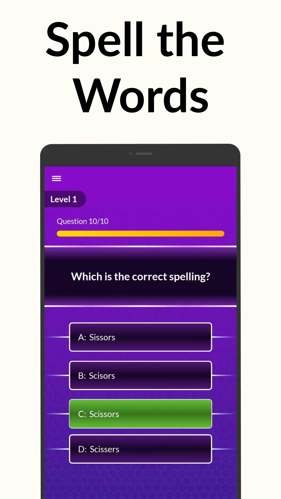 Spelling Bee: Spelling Quiz | Indus Appstore | Screenshot