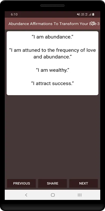 Abundance Affirmations | Indus Appstore | Screenshot