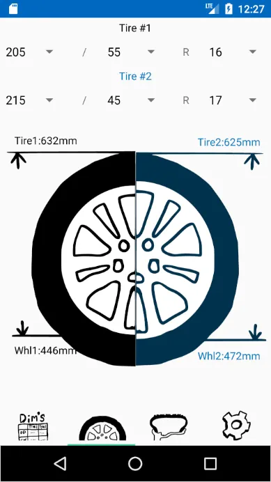 TireSize - Wheel&Tire Size, Di | Indus Appstore | Screenshot