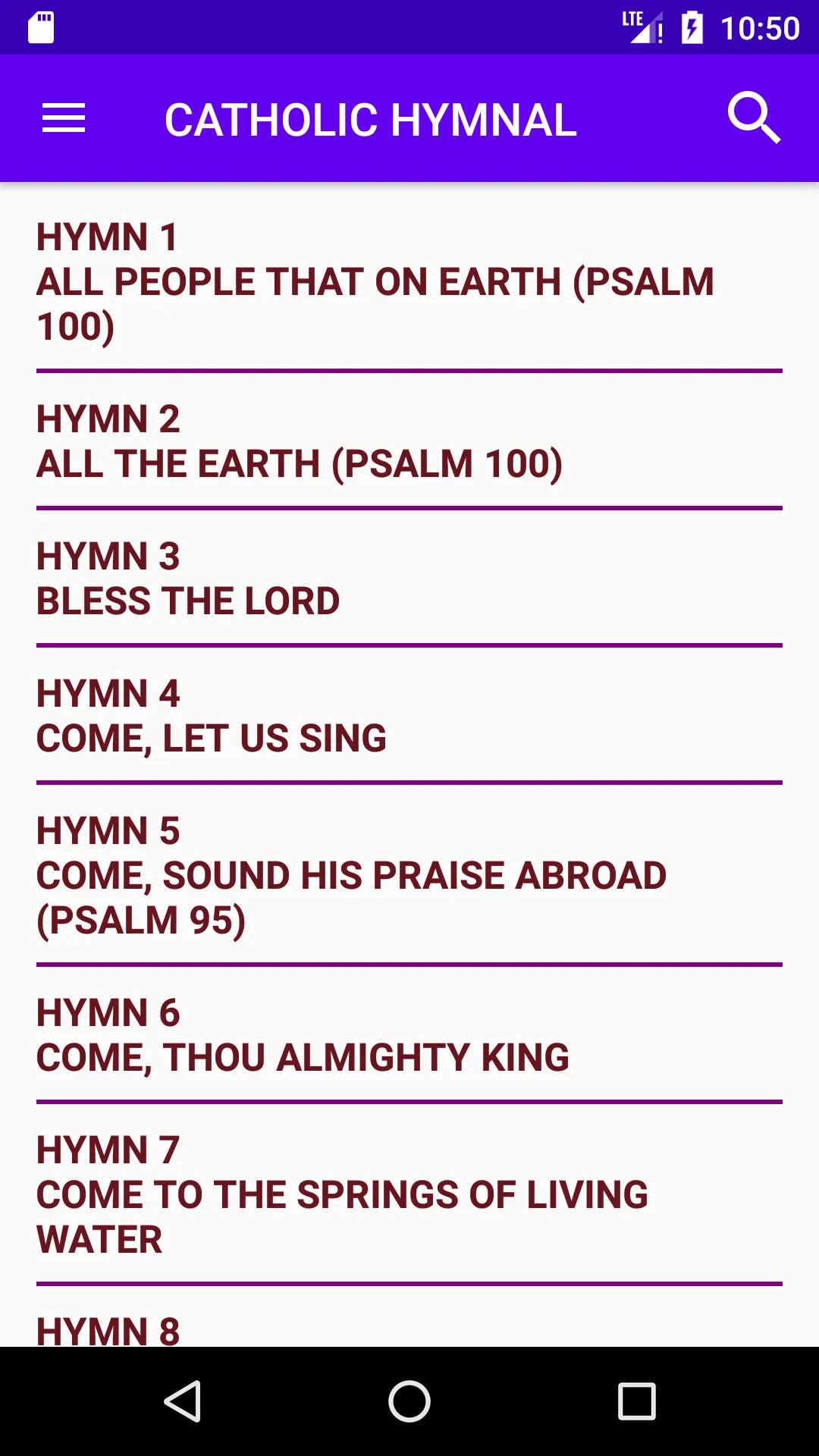 Catholic Hymn Book | Indus Appstore | Screenshot