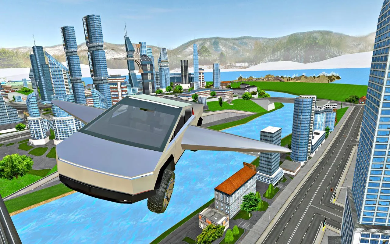 Modern Flying Car Driving Sim | Indus Appstore | Screenshot