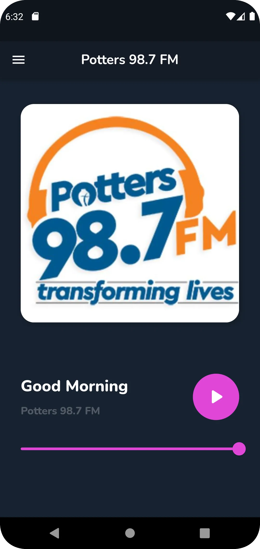 Potters 98.7 FM | Indus Appstore | Screenshot