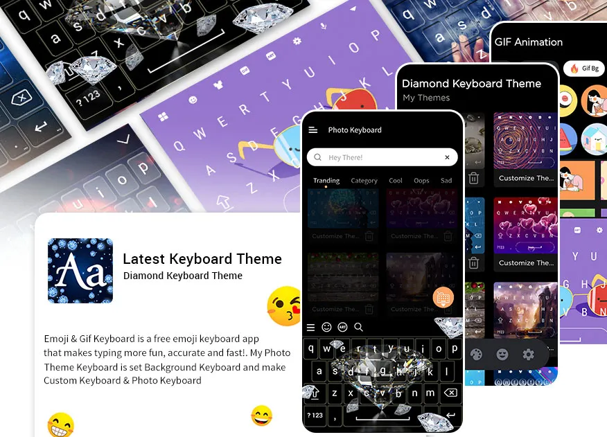 Diamond Keyboard Theme | Indus Appstore | Screenshot