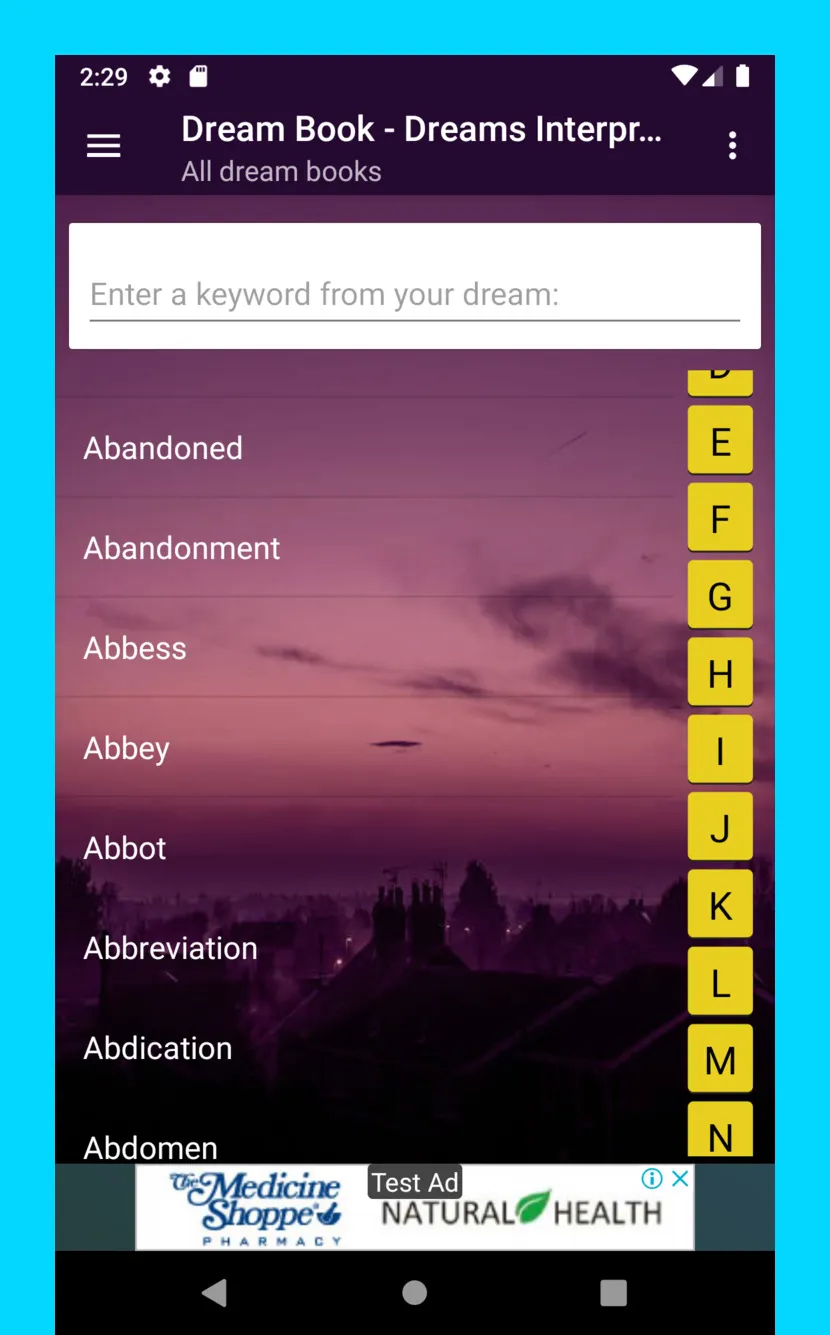 Dreams Dictionary | Indus Appstore | Screenshot