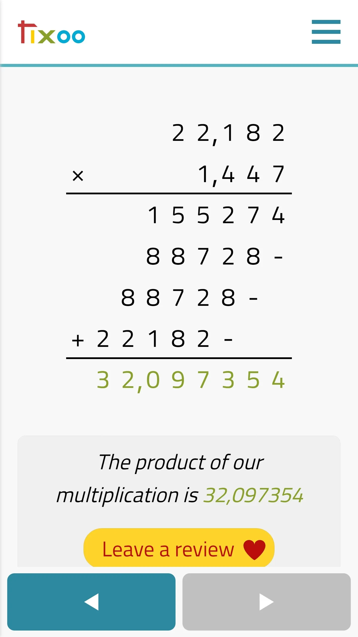 Tixoo - Long division | Indus Appstore | Screenshot