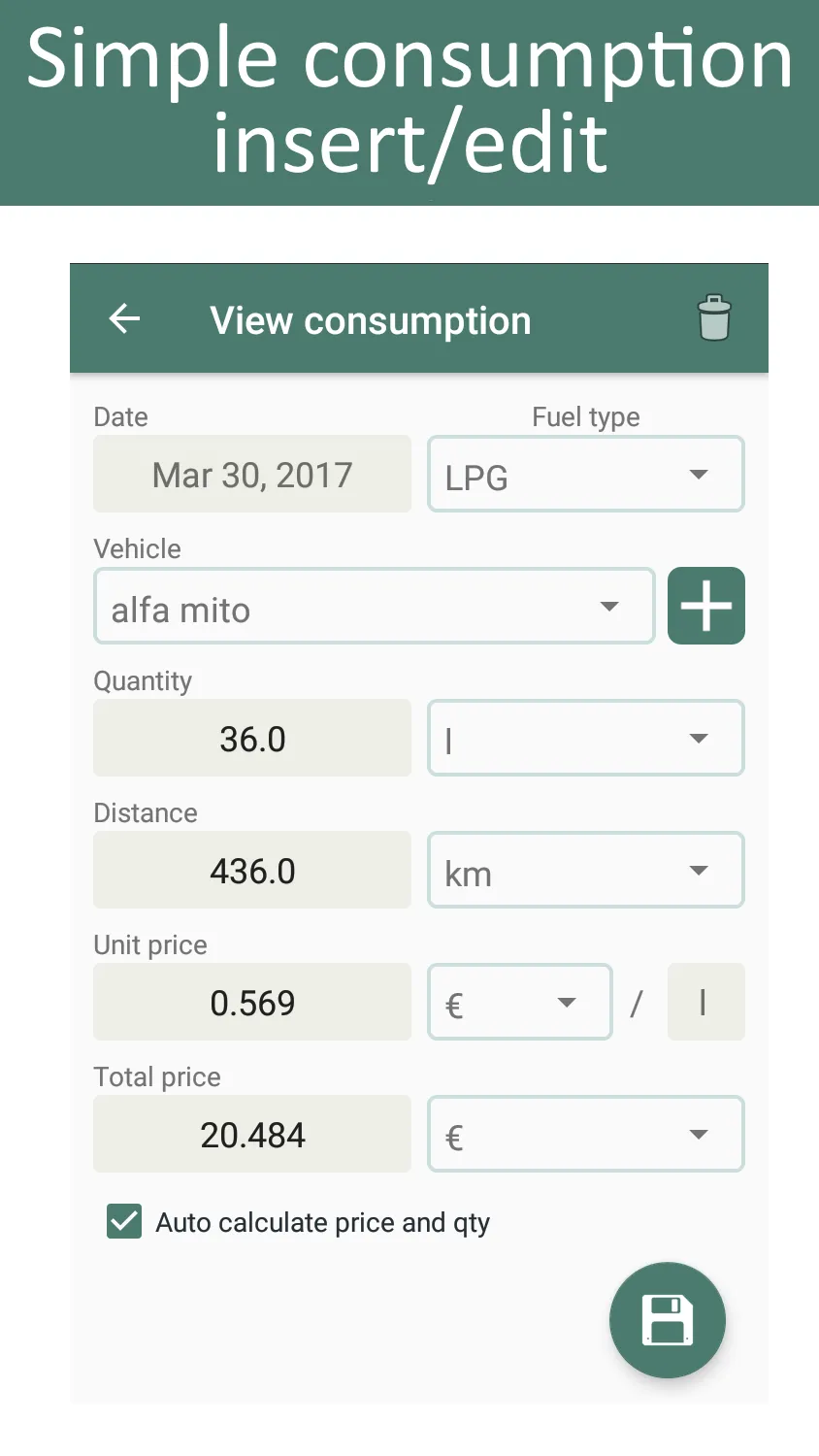 Fuel Consumptions | Indus Appstore | Screenshot